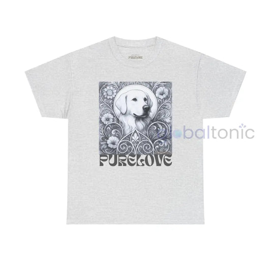 Labrador Vintage Unisex Cotton Tee for Dog Lovers (Black & White) Ash / S T-Shirt