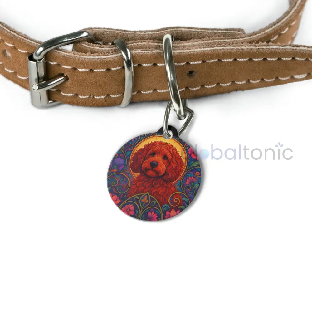 Red Cockapoo (Spoodle) Dog Tag - Vintage Design Gift for Dog Lovers & Pet Owners 1’’ Pets