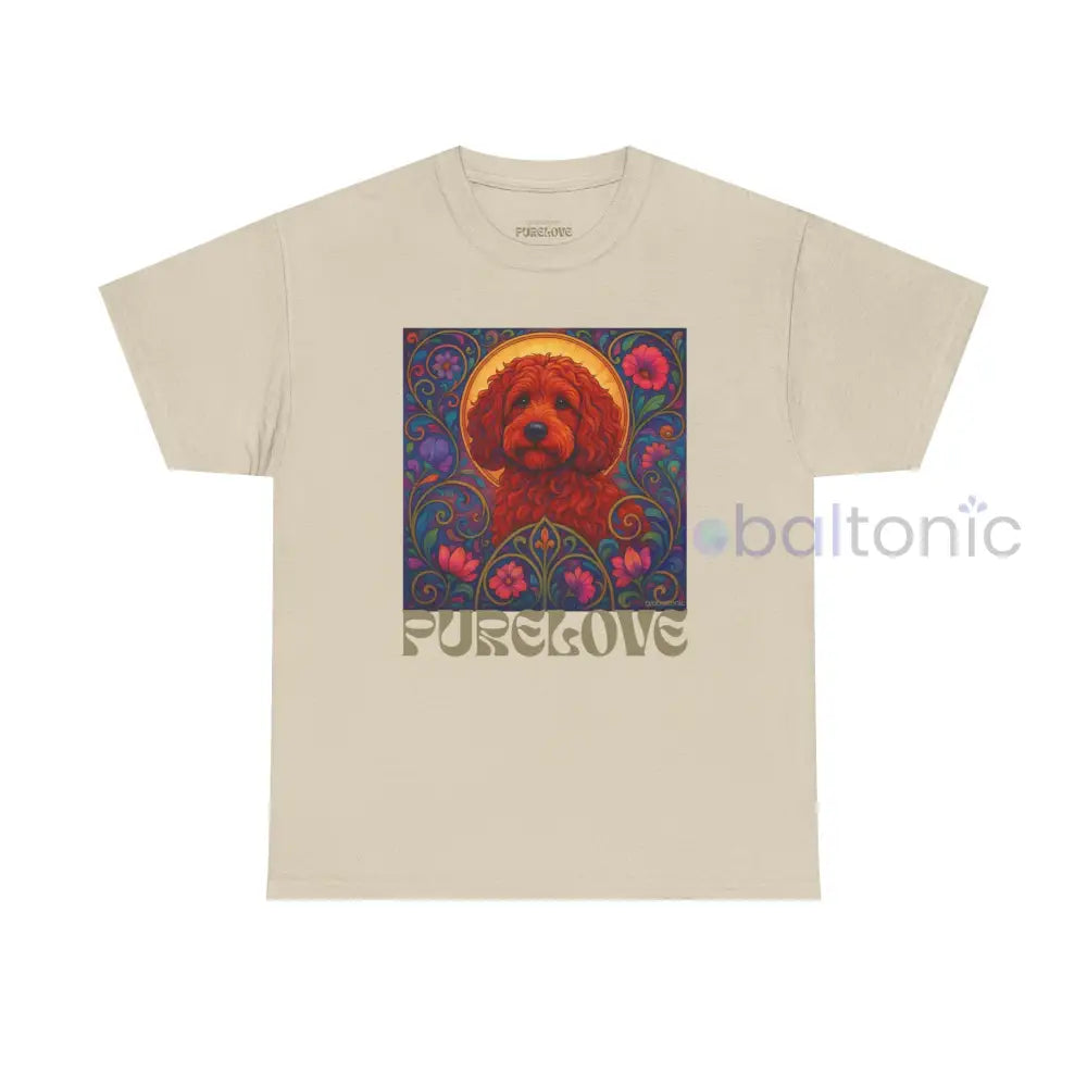 Red Cockapoo (Spoodle) Vintage Graphic T-Shirt – Unisex Cotton Tee for Dog Lovers Sand / S T-Shirt