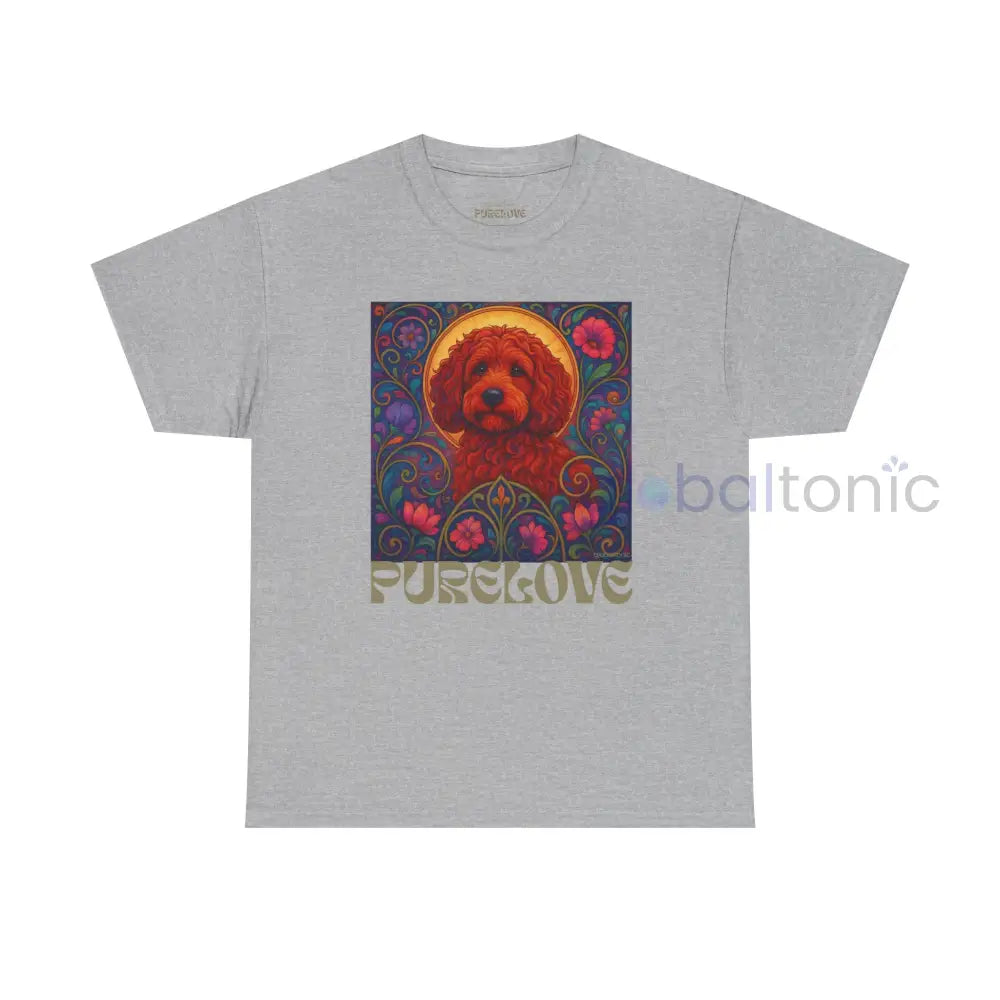 Red Cockapoo (Spoodle) Vintage Graphic T-Shirt – Unisex Cotton Tee for Dog Lovers Sport Grey / S T-Shirt
