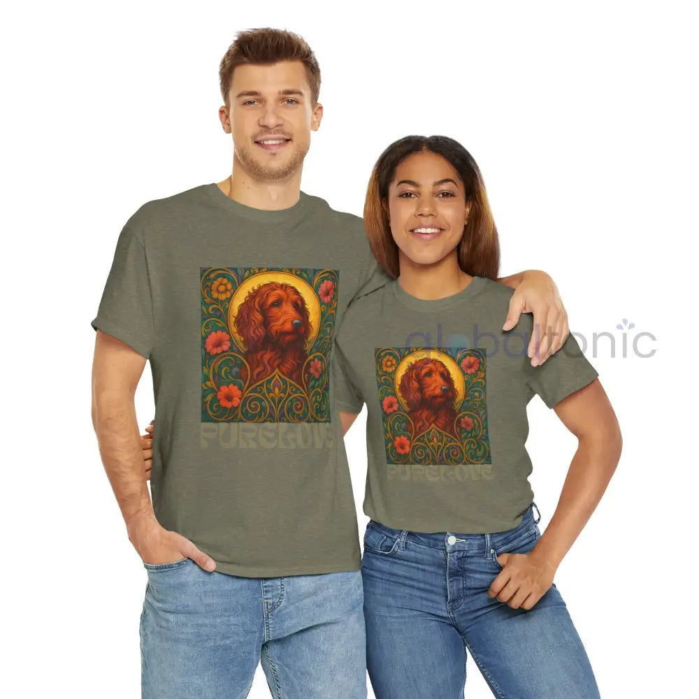 Red Goldendoodle (Groodle) Vintage Graphic T-Shirt – Unisex Cotton Tee for Dog Lovers T-Shirt