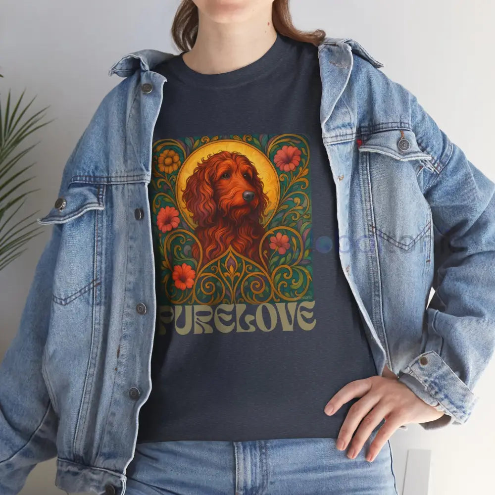 Red Goldendoodle (Groodle) Vintage Graphic T-Shirt – Unisex Cotton Tee for Dog Lovers T-Shirt