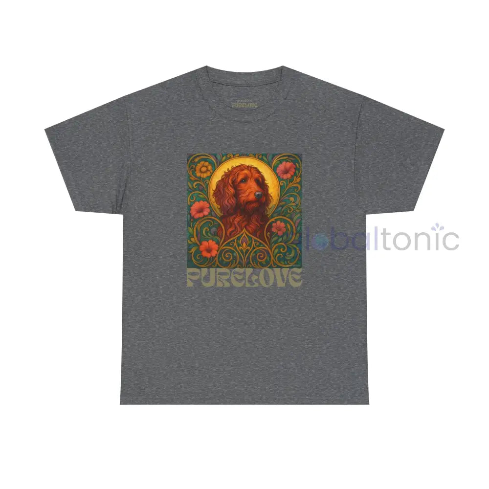Red Goldendoodle (Groodle) Vintage Graphic T-Shirt – Unisex Cotton Tee for Dog Lovers Graphite Heather / S T-Shirt