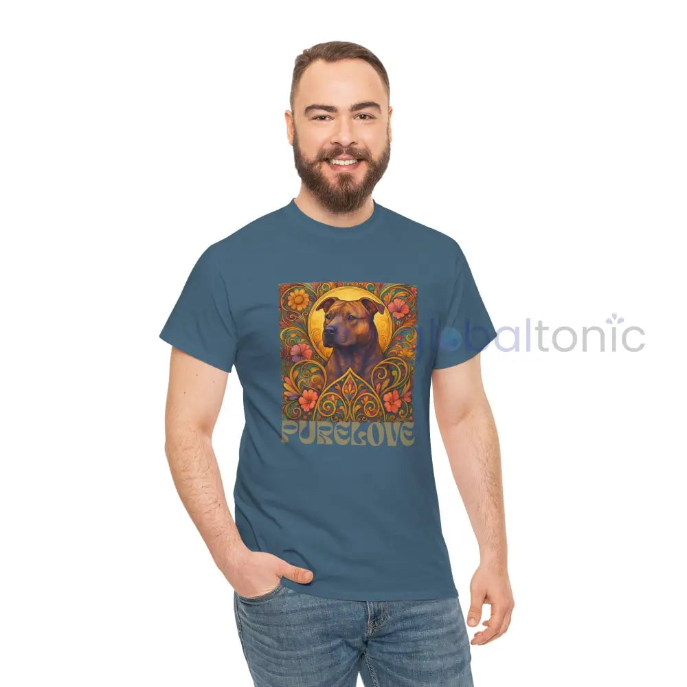 Staffy (Staffordshire) Brindle Bull Terrier Brindle Vintage Graphic T-Shirt – Unisex Cotton Tee for Dog Lovers T-Shirt