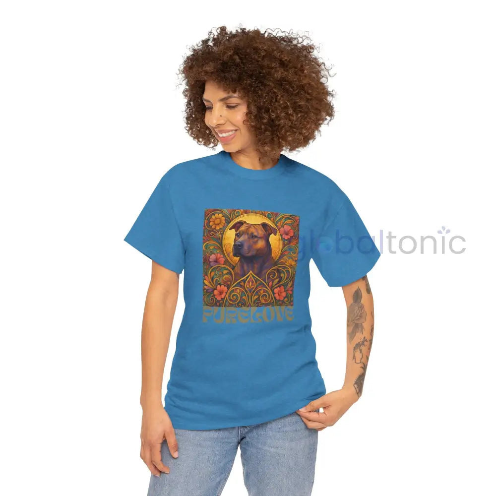 Staffy (Staffordshire) Brindle Bull Terrier Brindle Vintage Graphic T-Shirt – Unisex Cotton Tee for Dog Lovers T-Shirt