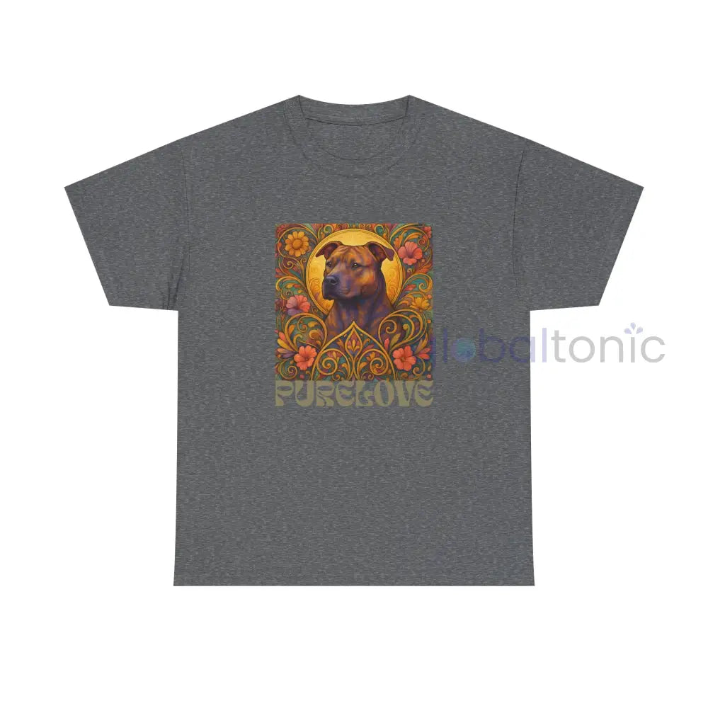 Staffy (Staffordshire) Brindle Bull Terrier Brindle Vintage Graphic T-Shirt – Unisex Cotton Tee for Dog Lovers Graphite