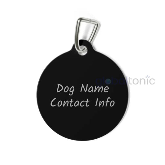 White Poodle Dog Tag (Black & White) - Vintage Design Gift for Dog Lovers & Pet Owners 1’’ Pets