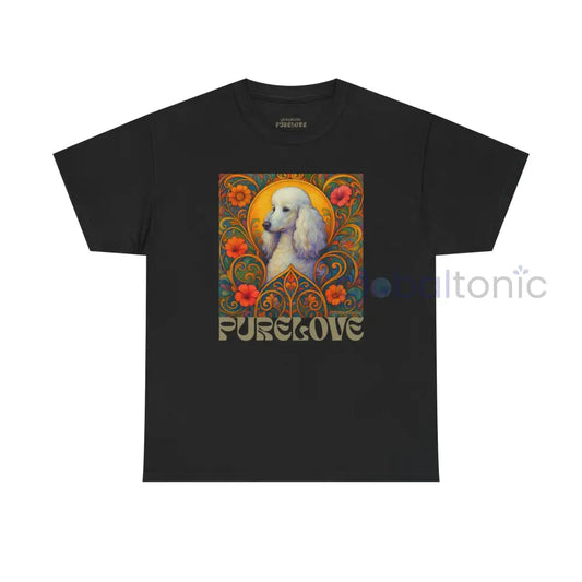White Poodle Vintage Graphic T-Shirt – Unisex Cotton Tee for Dog Lovers Black / S T-Shirt