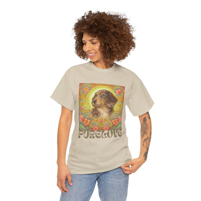 Dachshund Merle Wirehaired Vintage Unisex Cotton Tee for Dog Lovers