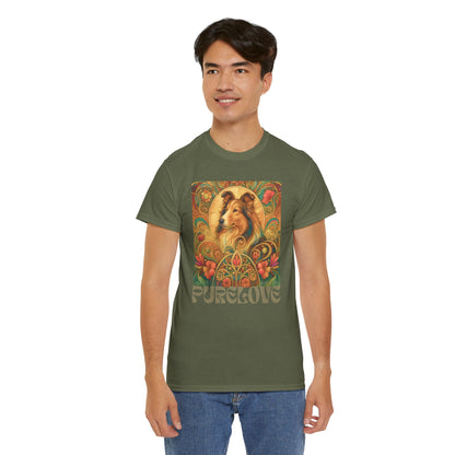 Collie Vintage Graphic T-shirt - Unisex Cotton Tee for Dog Lovers