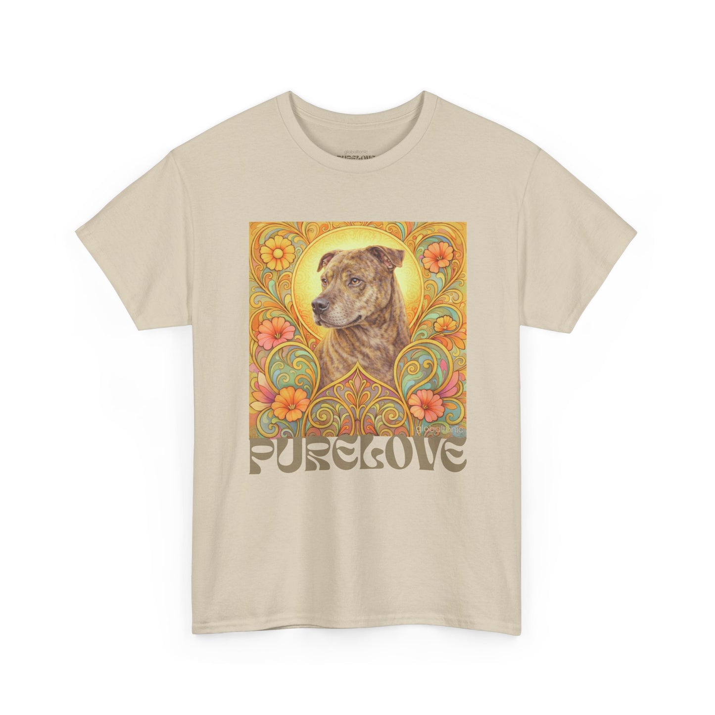 Staffy Brown Brindle Vintage Graphic T-Shirt – Unisex Cotton Tee for Dog Lovers