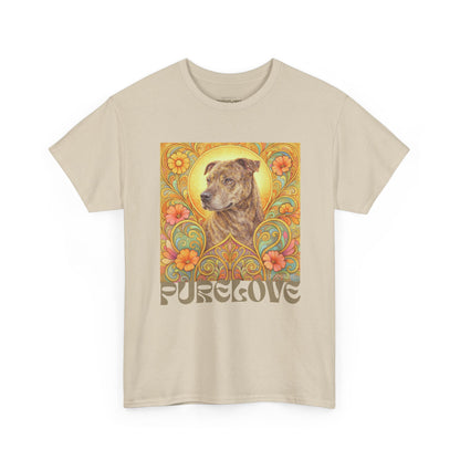 Staffy Brown Brindle Vintage Graphic T-Shirt – Unisex Cotton Tee for Dog Lovers