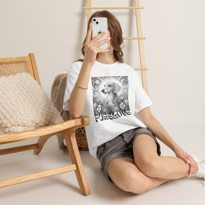 Dachshund Vintage Unisex Cotton Tee for Dog Lovers (Black & White)