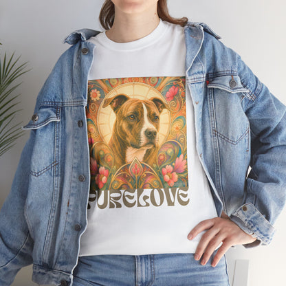 Staffy (Coco) Bull Terrier Vintage Unisex Cotton Tee for Dog Lovers
