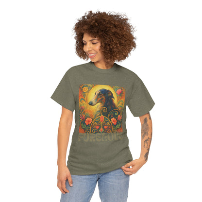 Borzoi Vintage Graphic T-Shirt – Unisex Cotton Tee for Dog Lovers