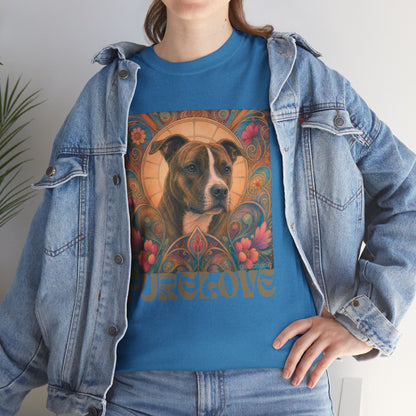 Staffy (Coco) Bull Terrier Vintage Unisex Cotton Tee for Dog Lovers