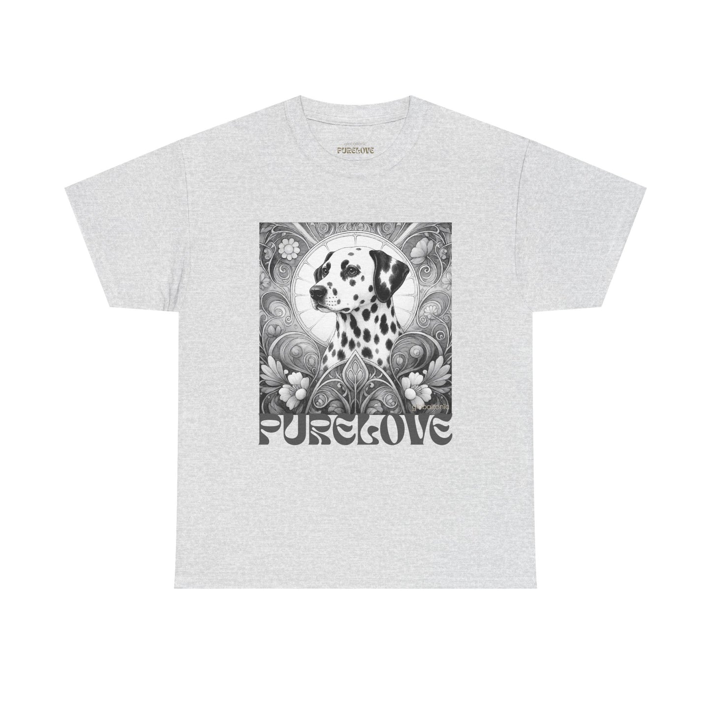 Dalmatian Vintage Unisex Cotton Tee for Dog Lovers (Black & White)