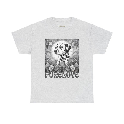 Dalmatian Vintage Unisex Cotton Tee for Dog Lovers (Black & White)