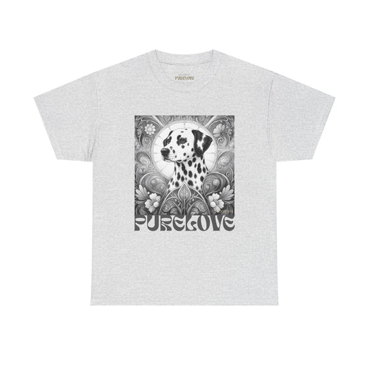 Dalmatian Vintage Unisex Cotton Tee for Dog Lovers (Black & White)