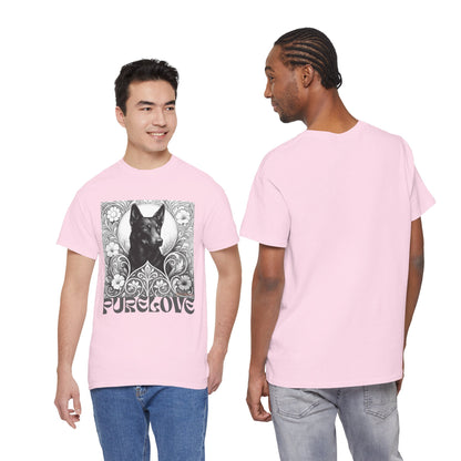 Kelpie Black Vintage Unisex Cotton Tee for Dog Lovers (Black & White)