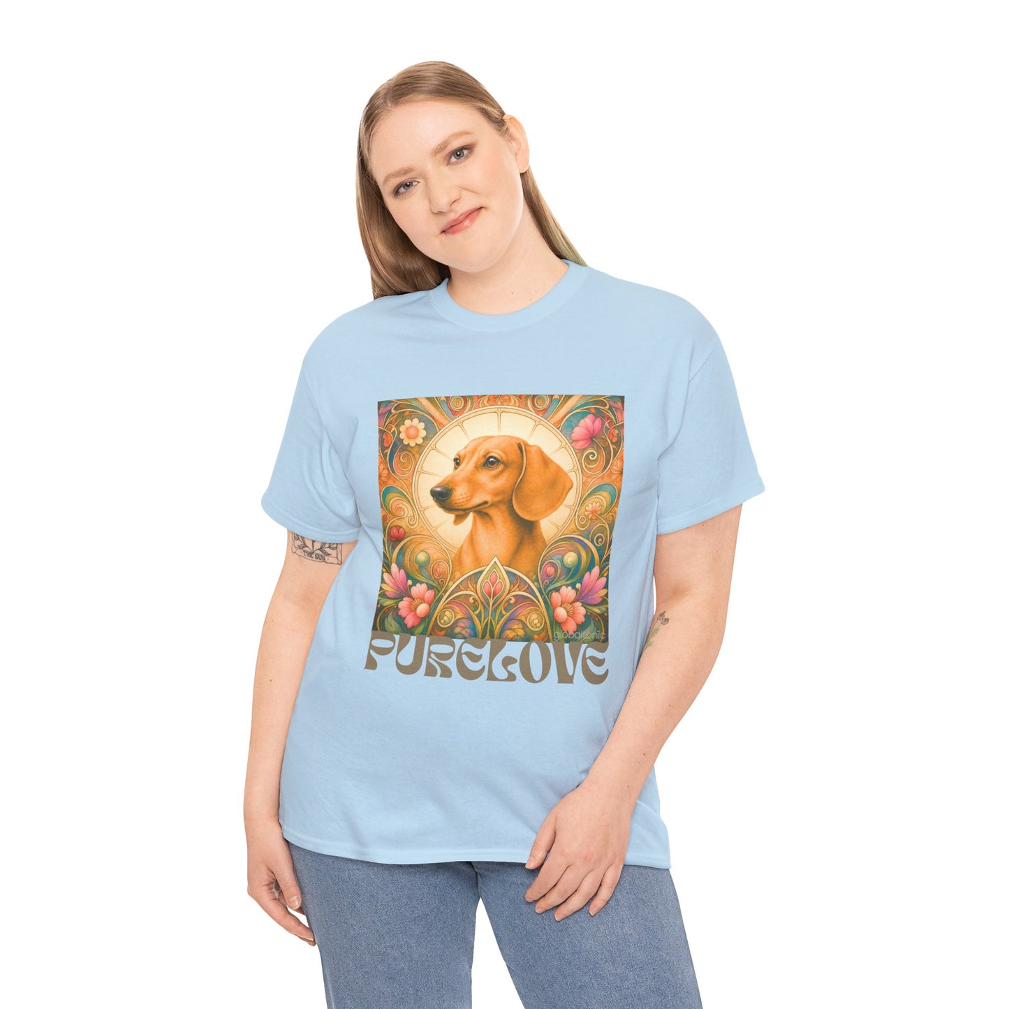 Dachshund Tan Vintage Graphic T-Shirt – Unisex Cotton Tee for Dog Lovers