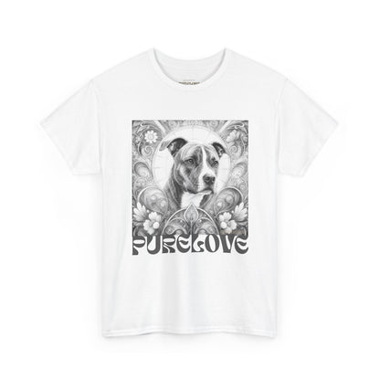 Staffy (Coco) Bull Terrier Vintage Unisex Cotton Tee for Dog Lovers (Black & White)