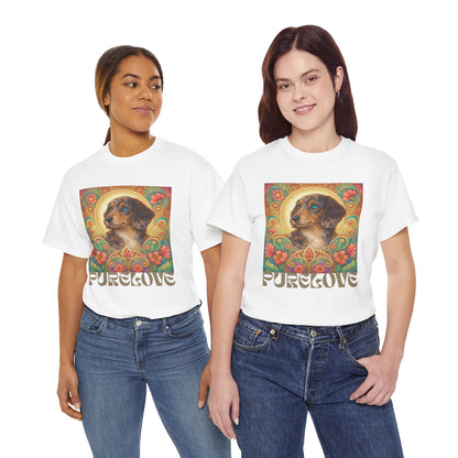 Dachshund Merle Wirehaired Vintage Unisex Cotton Tee for Dog Lovers