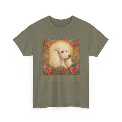 White Poodle Vintage Graphic T-Shirt – Unisex Cotton Tee for Dog Lovers