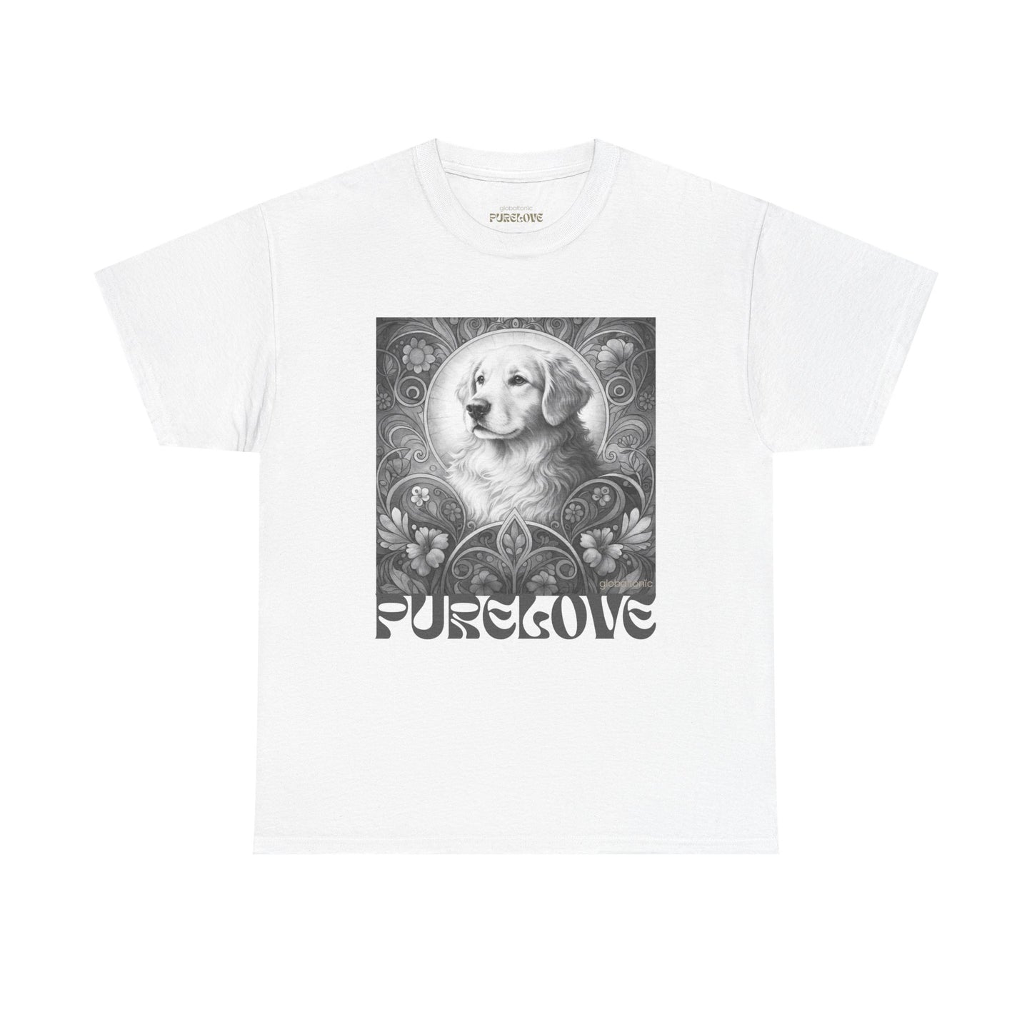 Golden Retriever Vintage Unisex Cotton Tee for Dog Lovers (Black & White)