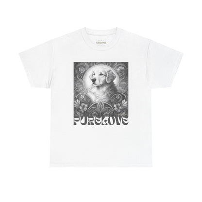 Golden Retriever Vintage Unisex Cotton Tee for Dog Lovers (Black & White)