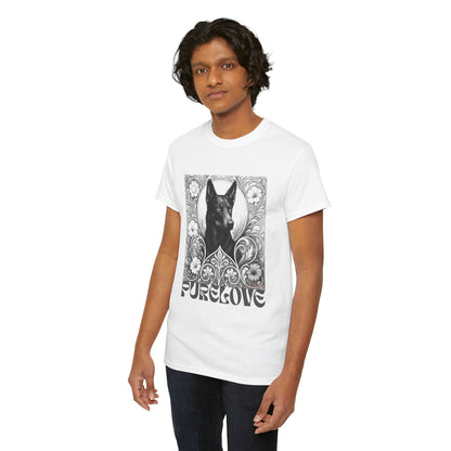 Kelpie Black Vintage Unisex Cotton Tee for Dog Lovers (Black & White)
