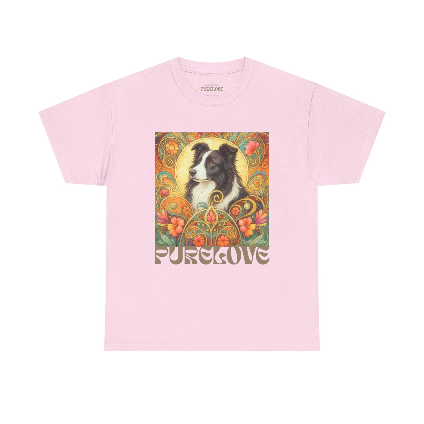 Border Collie (Black & White) Vintage Graphic T-Shirt – Unisex Cotton Tee for Dog Lovers
