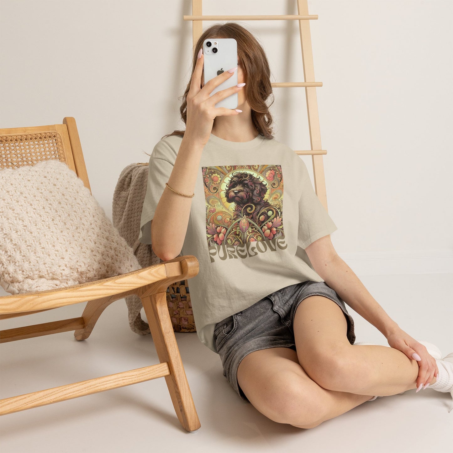 Black Cavapoo (Cavoodle) Vintage Graphic T-Shirt – Unisex Cotton Tee for Dog Lovers