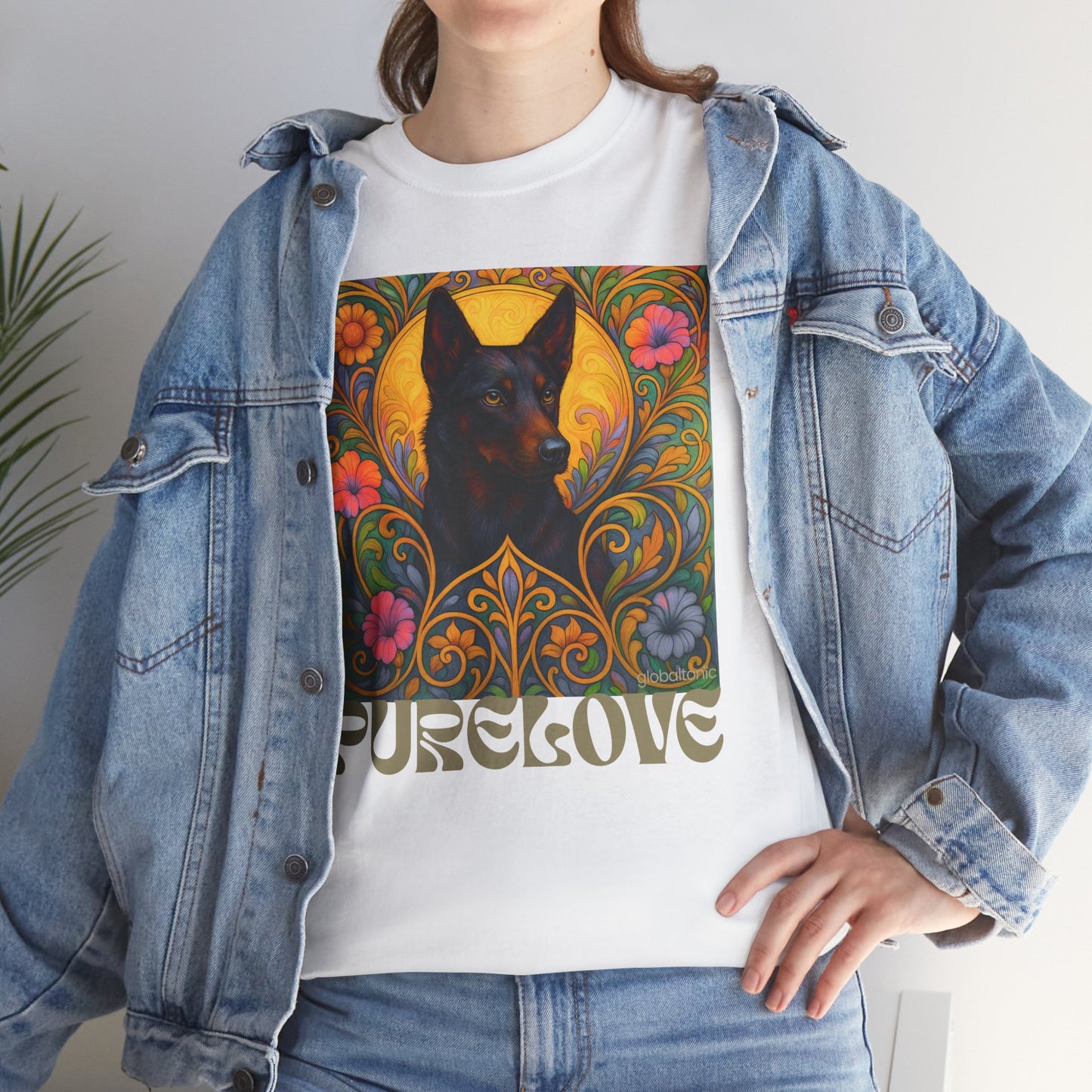 Black Kelpie Vintage Graphic T-Shirt – Unisex Cotton Tee for Dog Lovers