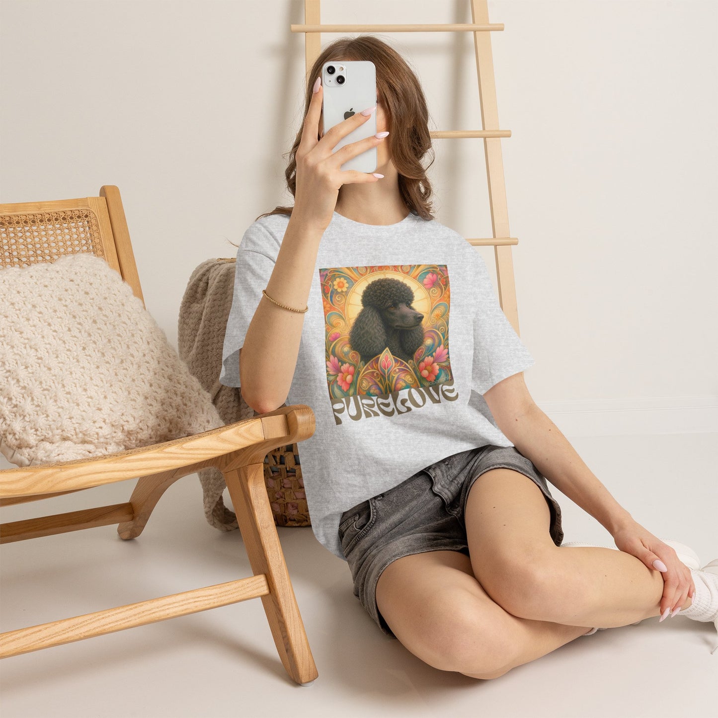 Poodle Black Vintage Graphic T-Shirt – Unisex Cotton Tee for Dog Lovers