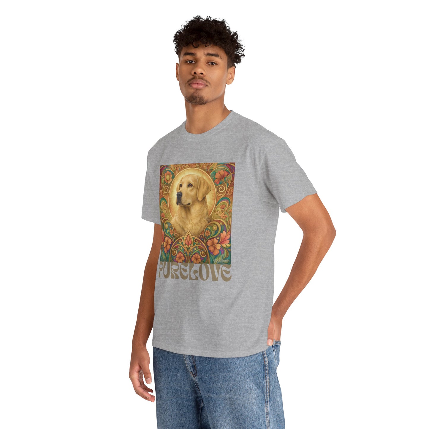 Golden Labrador Vintage Graphic T-shirt - Unisex Cotton Tee for Dog Lovers