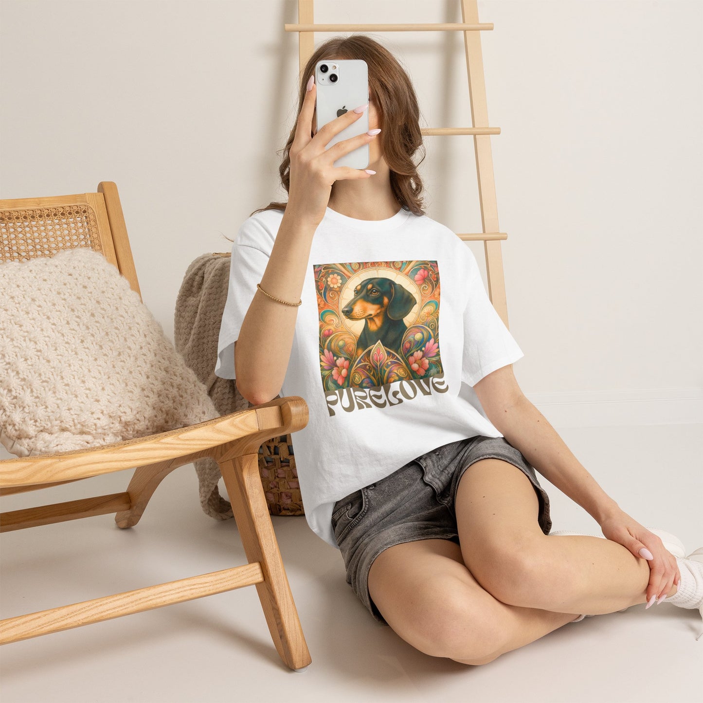 Dachshund Black Tan Vintage Graphic T-Shirt – Unisex Cotton Tee for Dog Lovers