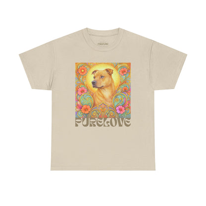 Staffy Tan Vintage Graphic T-Shirt – Unisex Cotton Tee for Dog Lovers