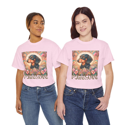 Dachshund Black Tan Vintage Graphic T-Shirt – Unisex Cotton Tee for Dog Lovers
