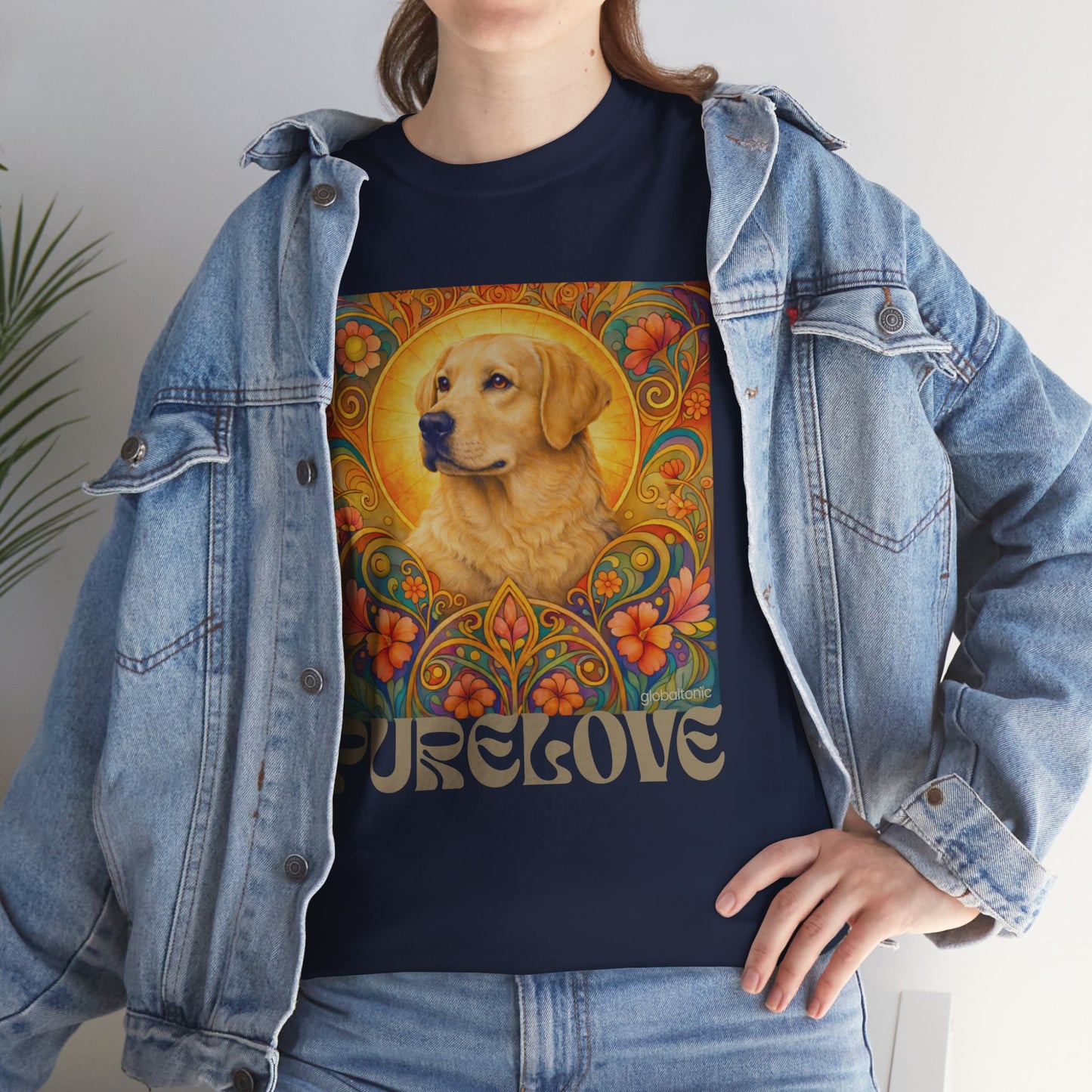 Golden Labrador Vintage Graphic T-shirt - Unisex Cotton Tee for Dog Lovers