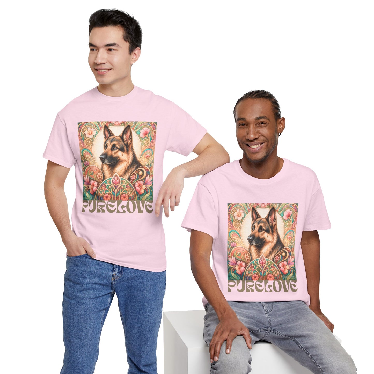 German Shepherd Vintage Graphic T-Shirt – Unisex Cotton Tee for Dog Lovers