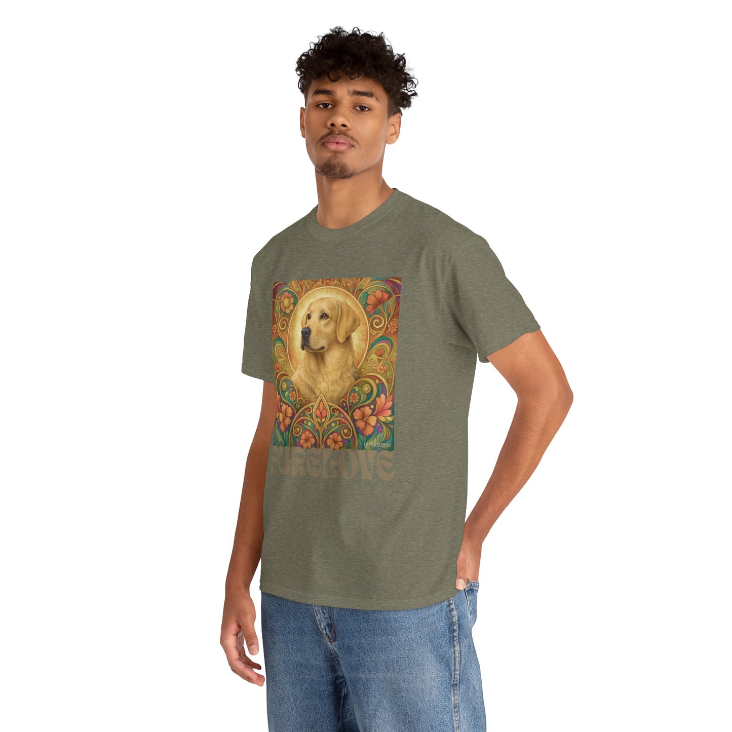 Golden Labrador Vintage Graphic T-shirt - Unisex Cotton Tee for Dog Lovers