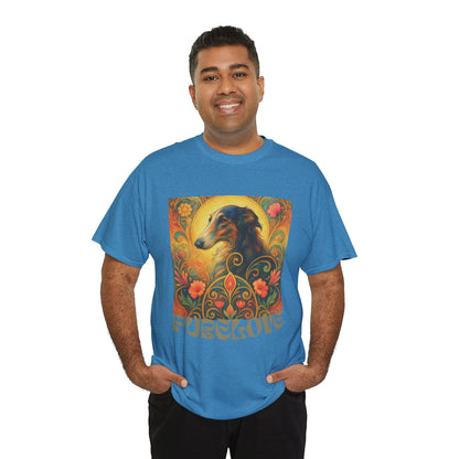 Borzoi Vintage Graphic T-Shirt – Unisex Cotton Tee for Dog Lovers