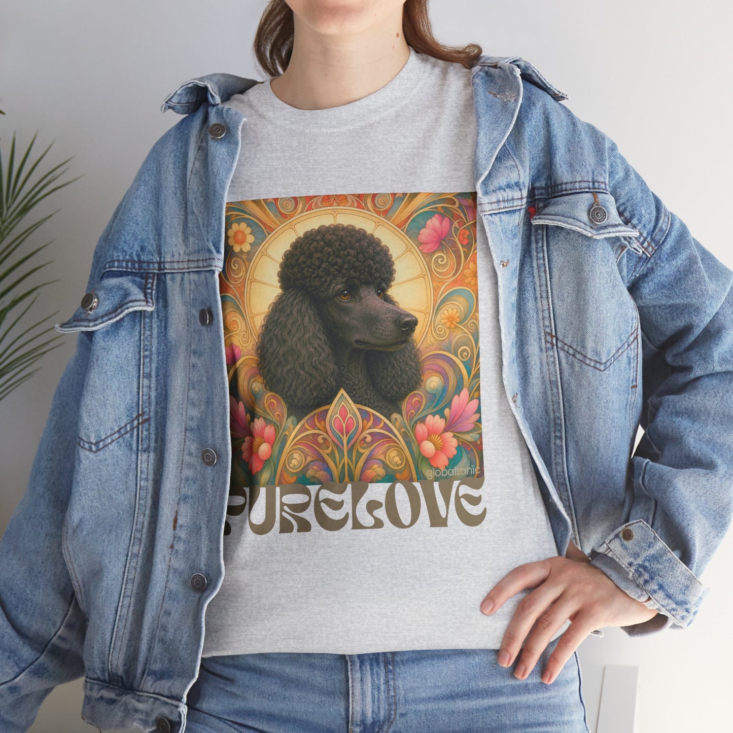 Poodle Black Vintage Graphic T-Shirt – Unisex Cotton Tee for Dog Lovers