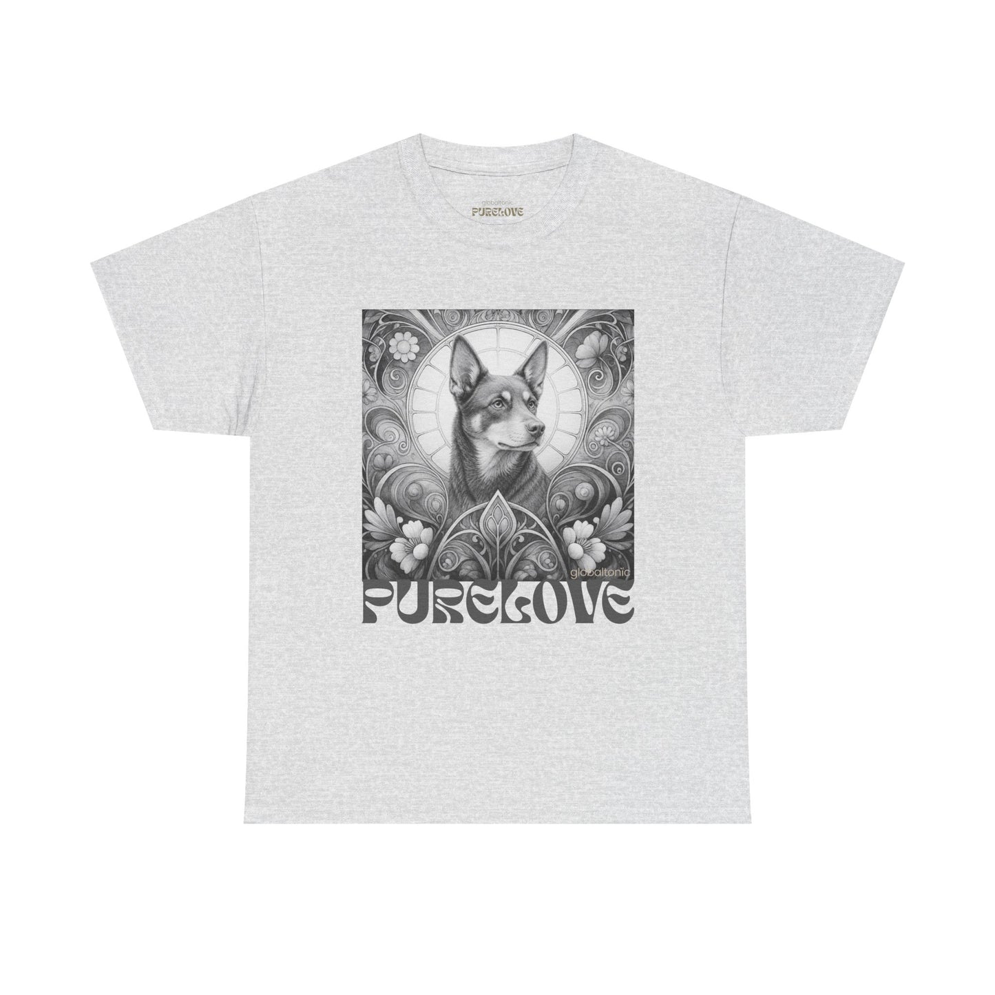 Kelpie Brown Vintage Unisex Cotton Tee for Dog Lovers (Black & White)