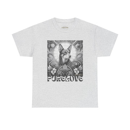 Kelpie Brown Vintage Unisex Cotton Tee for Dog Lovers (Black & White)