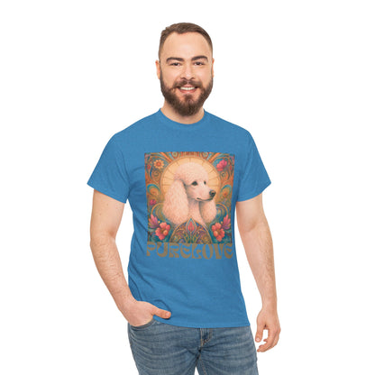White Poodle Vintage Graphic T-Shirt – Unisex Cotton Tee for Dog Lovers