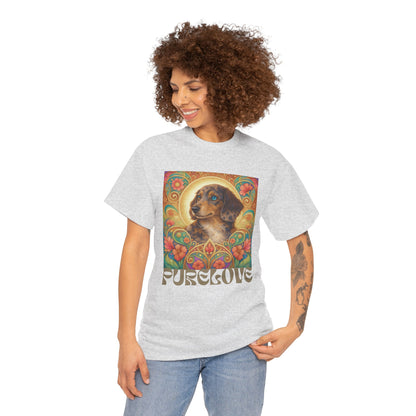 Dachshund Merle Wirehaired Vintage Unisex Cotton Tee for Dog Lovers