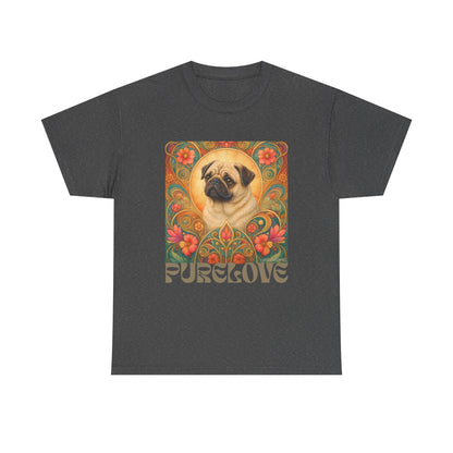 Pug Tan Vintage Graphic T-Shirt – Unisex Cotton Tee for Dog Lovers