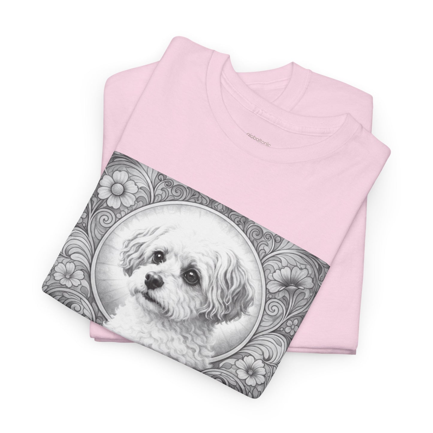 Foxypoo (Foodle) Vintage Graphic T-Shirt – Unisex Cotton Tee for Dog Lovers (Black & White)